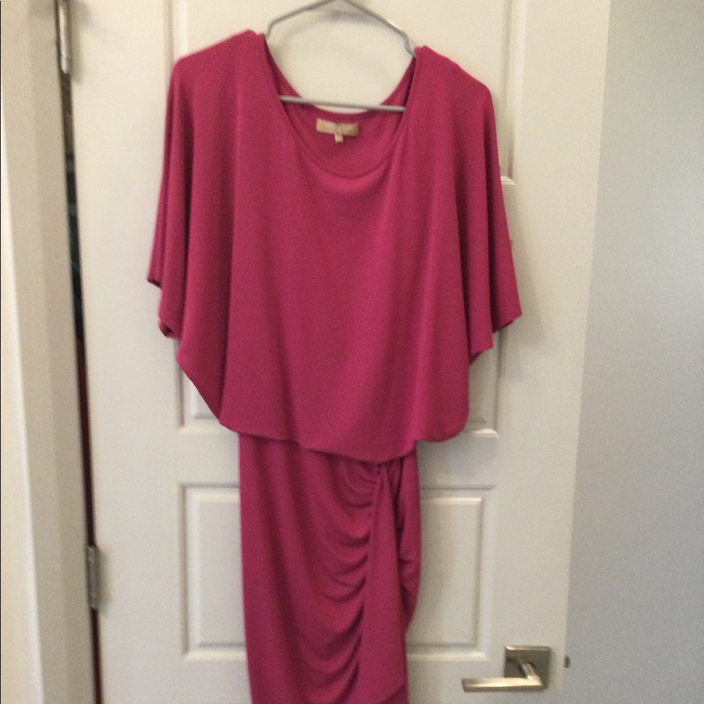 Michael Kors short sleeve pink knee length dress